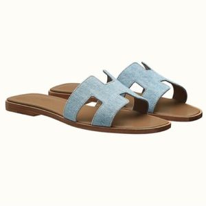 HERMES - Denim Oran Sandal